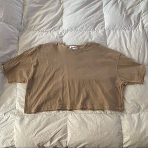 Sand Crewneck Crop Top